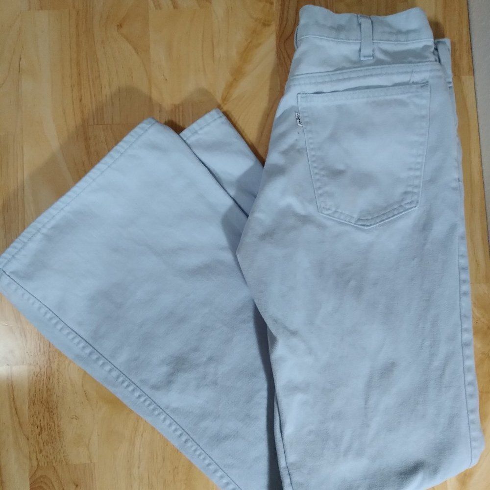 Vintage 70s Levi's White Tab Bell Bottom Flare Jeans